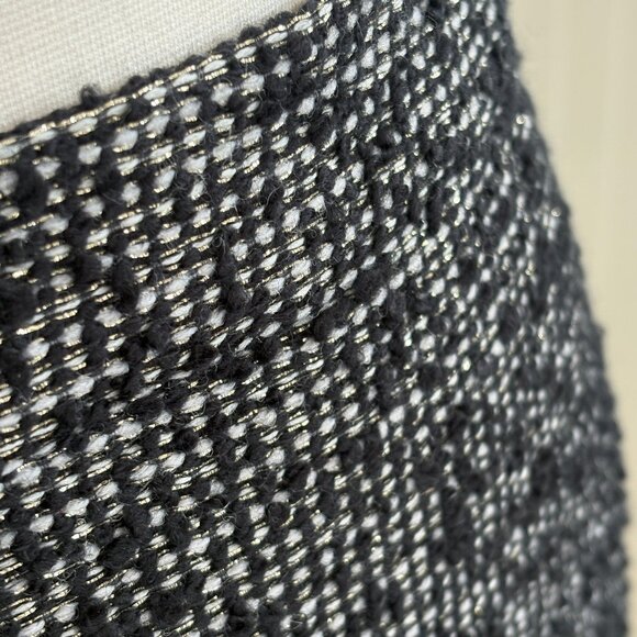 J. Crew Notte Black Multi Metallic Boucle Tweed Pencil Skirt, 4 - Picture 6 of 10
